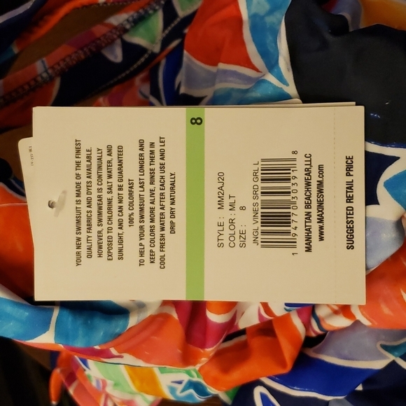 Maxine Of Hollywood Womens Jungle Vines Shirred Girl Leg Mio 8 - Picture 2 of 7